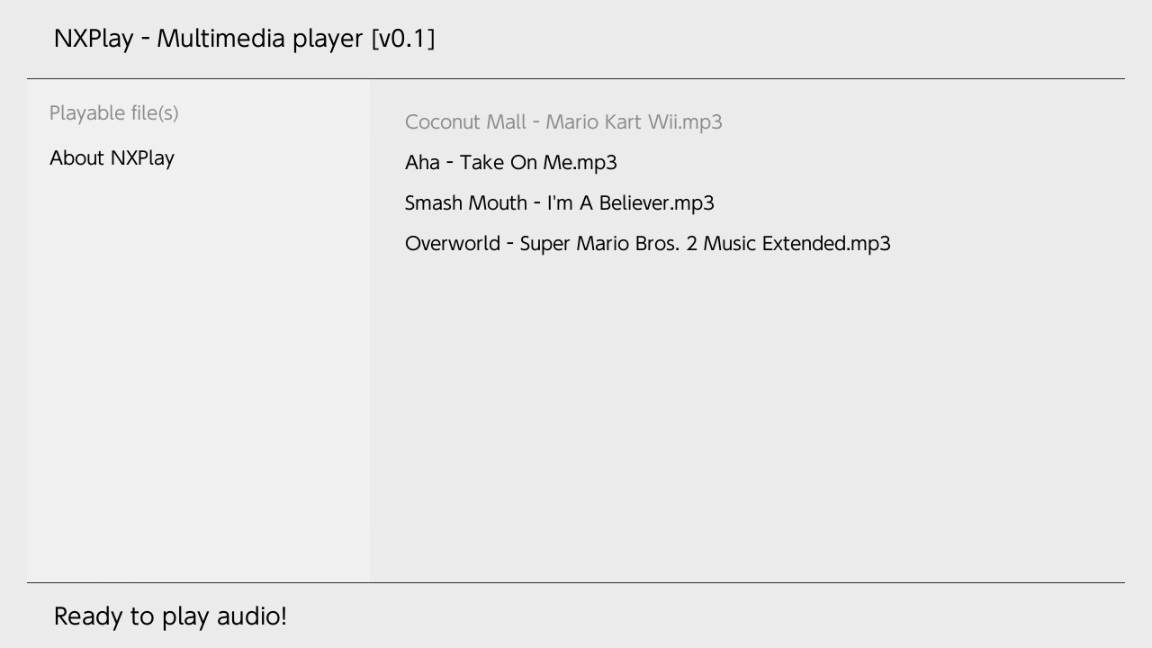 Yyoosskのメモ ニンテンドースイッチ 音楽や動画などを再生するnxplay Multimedia Player紹介