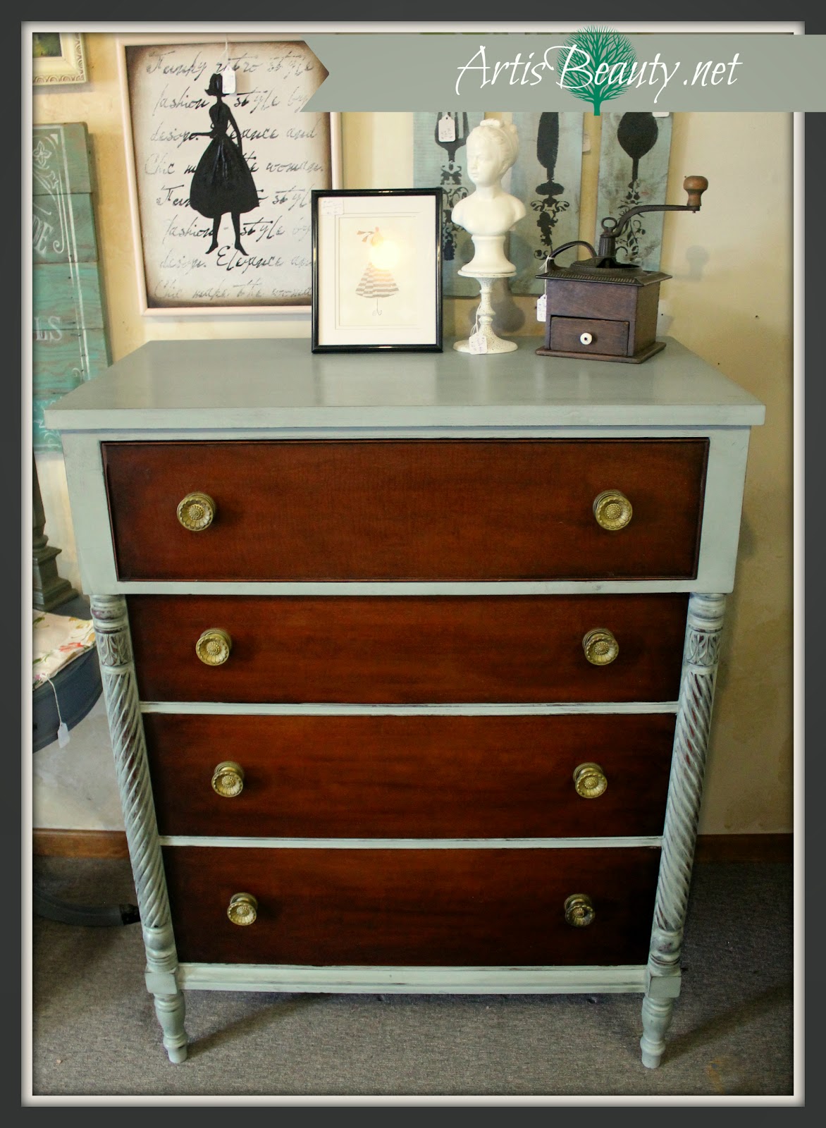 ART IS BEAUTY Antique KINDEL Dresser Makeover and a