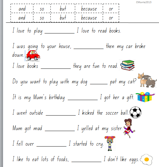 conjunctions-sentences-worksheet