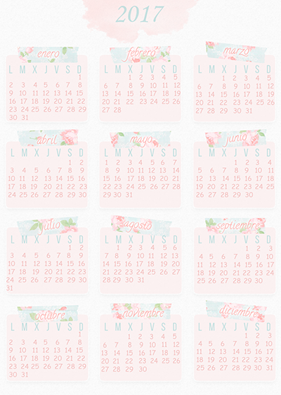 freebie calendarios 2017 descargables imprimibles