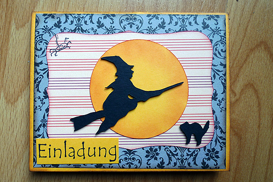 Antjes Papierkunst: Einladung zur Hexenparty