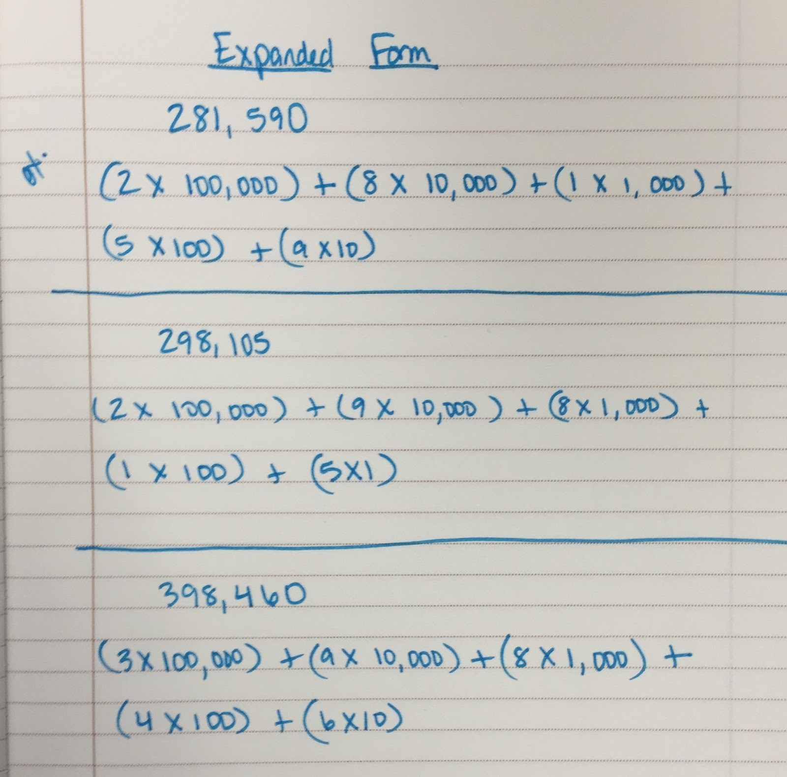 Expanded Form Multiplication Examples