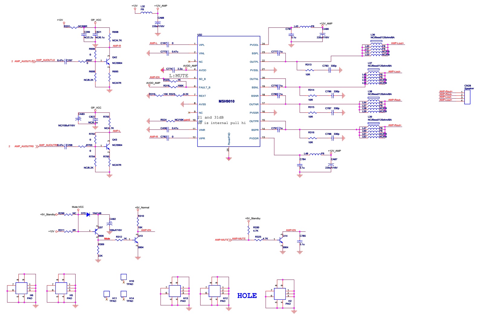 Schematic Diagrams: LE32H86 Haier LCD TV – SMPS, Audio output and T’Con