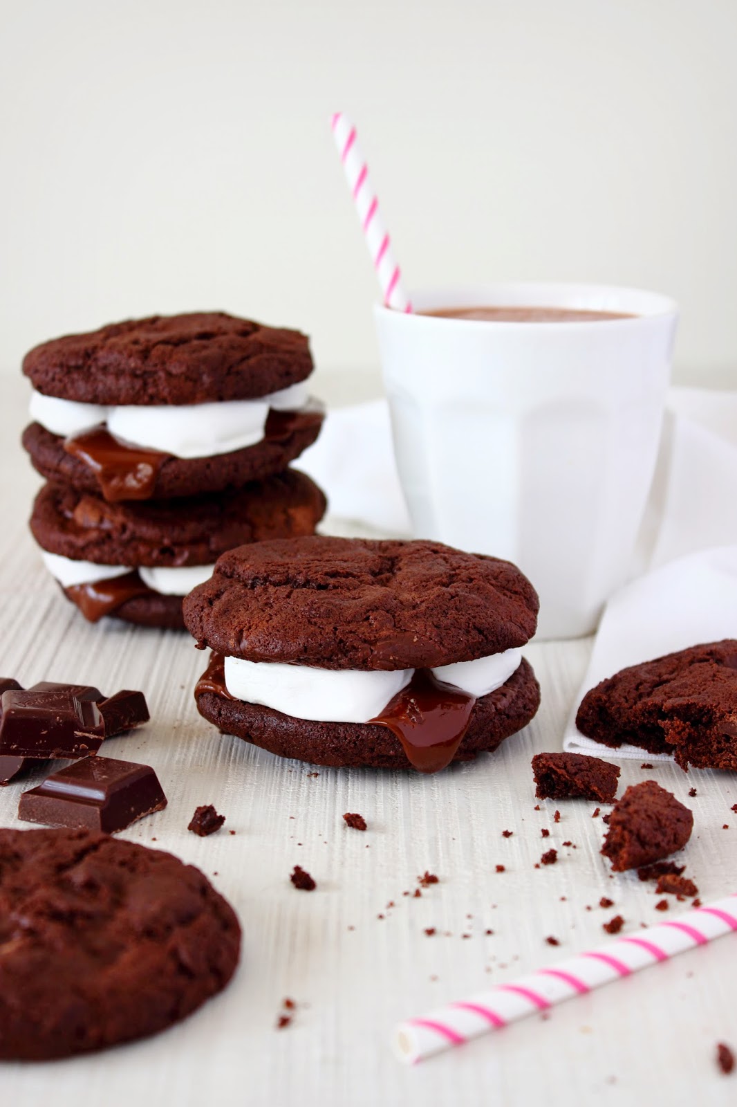 Chocolate chip cookies met marshmallows