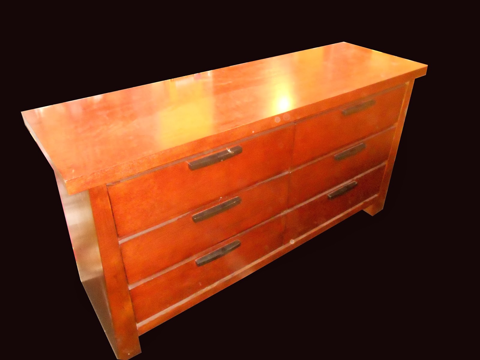 Uhuru Furniture & Collectibles: Updated Mission Style Oak Dresser - SOLD