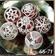 Boules de Noël au crochet 