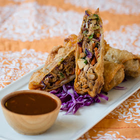 Jay D's Barbecue Chicken Egg Rolls