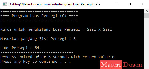 Contoh program Input Dan Output dalam Bahasa C