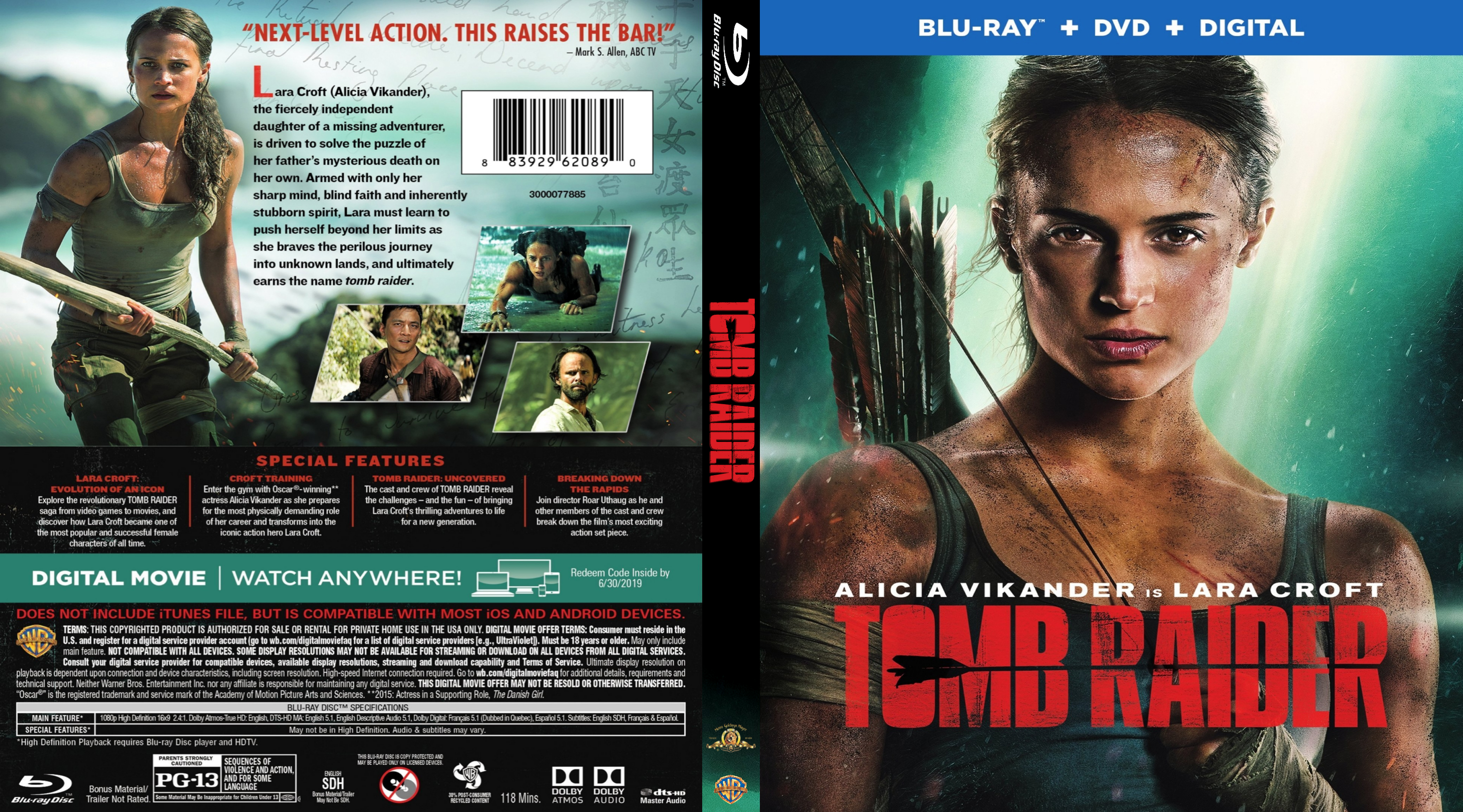 Tomb Raider Scan Bluray Cover Cover Addict Free Dvd Bluray Covers And Movie Posters