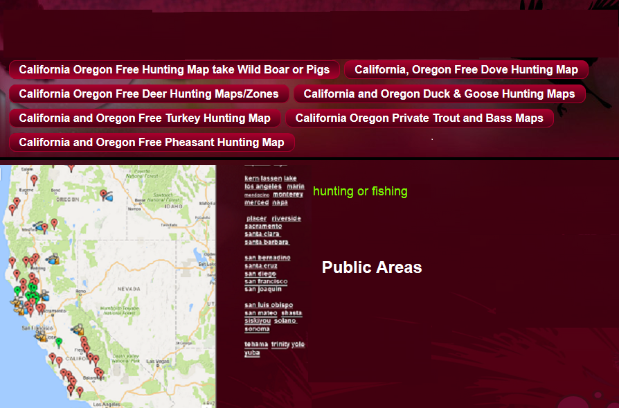 2020 Southern California Fishing Maps, Reports plus Hunting Public