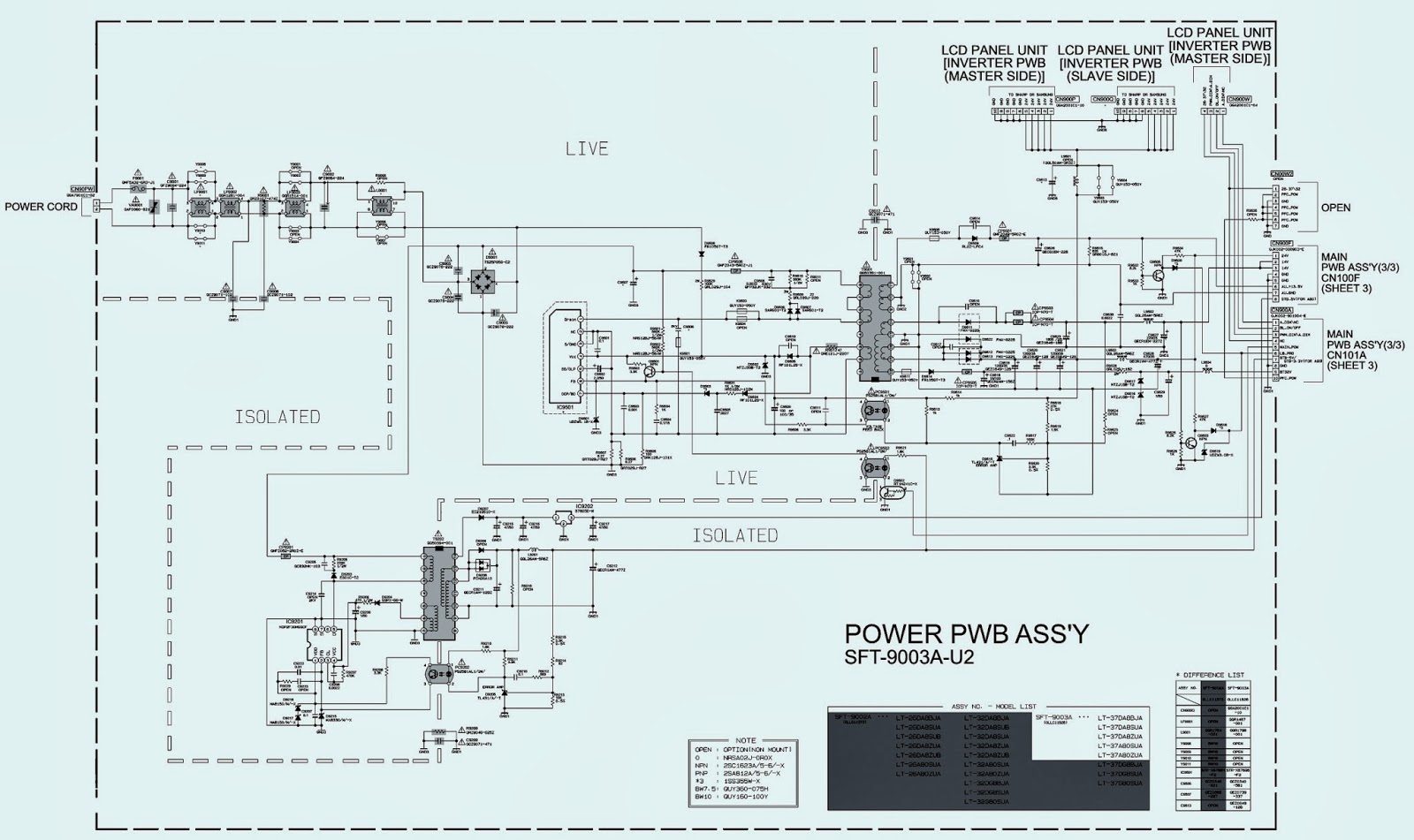 JVC LT-37A80SU, LT-37A80ZU - Power Supply (SMPS) - Circuit Diagram - LCD INTEGRATED DIGITAL TELEVISION