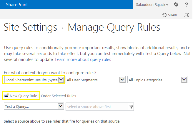 Create Query Rule Sharepoint _ Where to define Query Rule and when? – CJEV