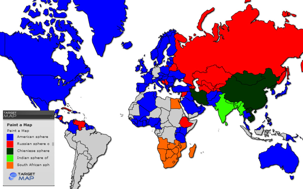 Зоны влияния россии. Карта сферы влияния России и США. Карта сфер влияния Китая России и США. Сфера влияния США карта. Сферы влияния в мире.