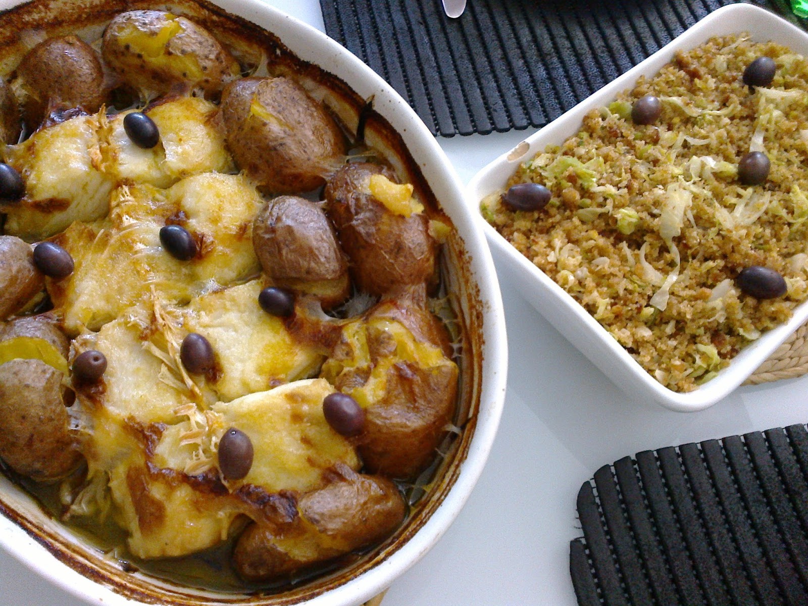 Bacalhau assado no forno com batatas