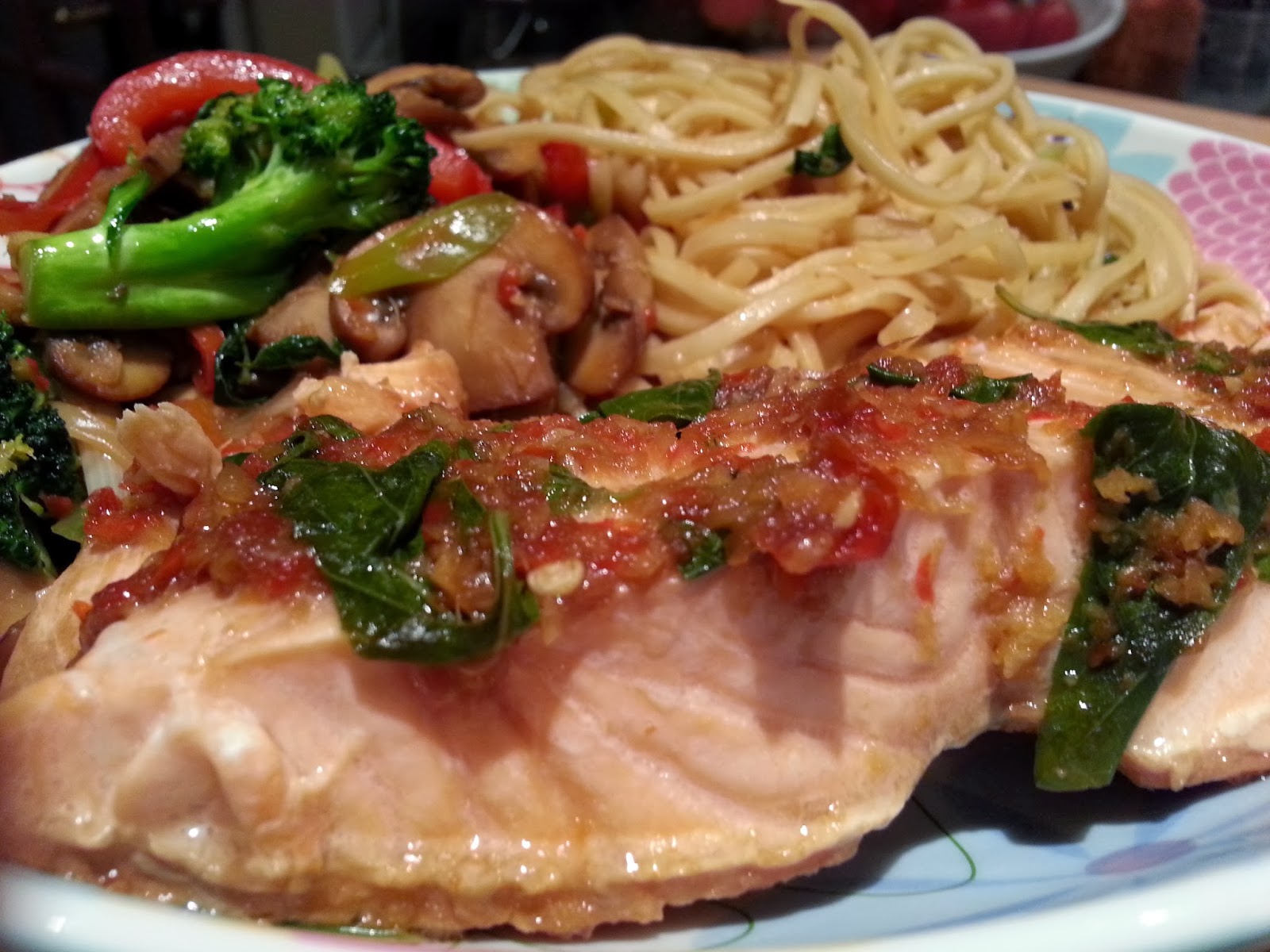 Slimming World Delights Steamed Thai Salmon