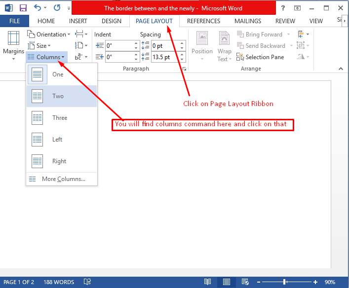 MULTIPLE COLUMNS IN WORD RAMESH'S BLOG