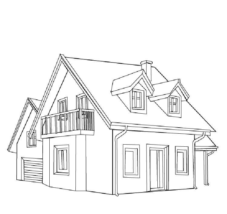 Home Pictures for Colouring | New Homes Dreams