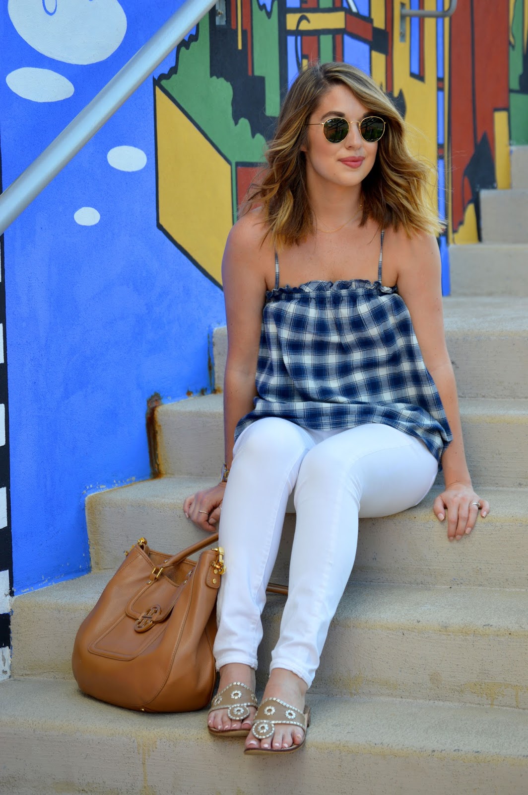Rosy Outlook: Plaid Tank & New Background!