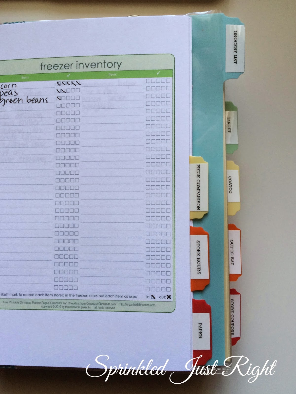 Sprinkled Just Right Notebook Dividers How To Use Them With Plastic