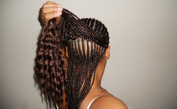 layered braids hairstyles fade