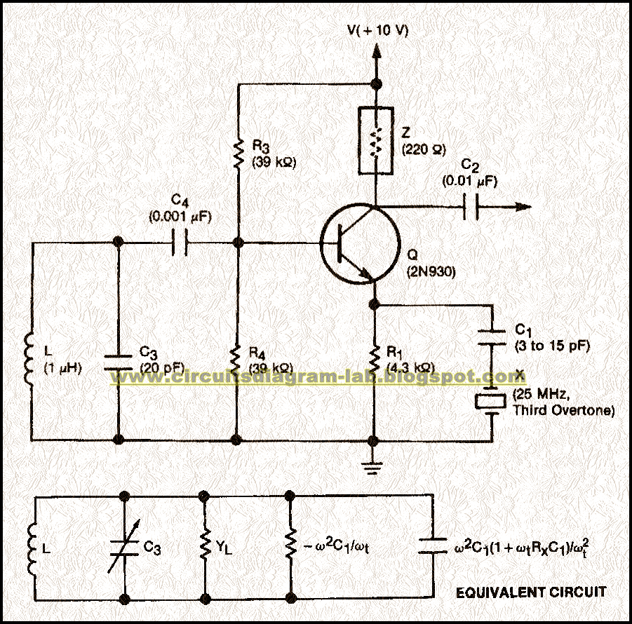 Build a Crystal Controlled Reflection Oscillator Circuit Diagram