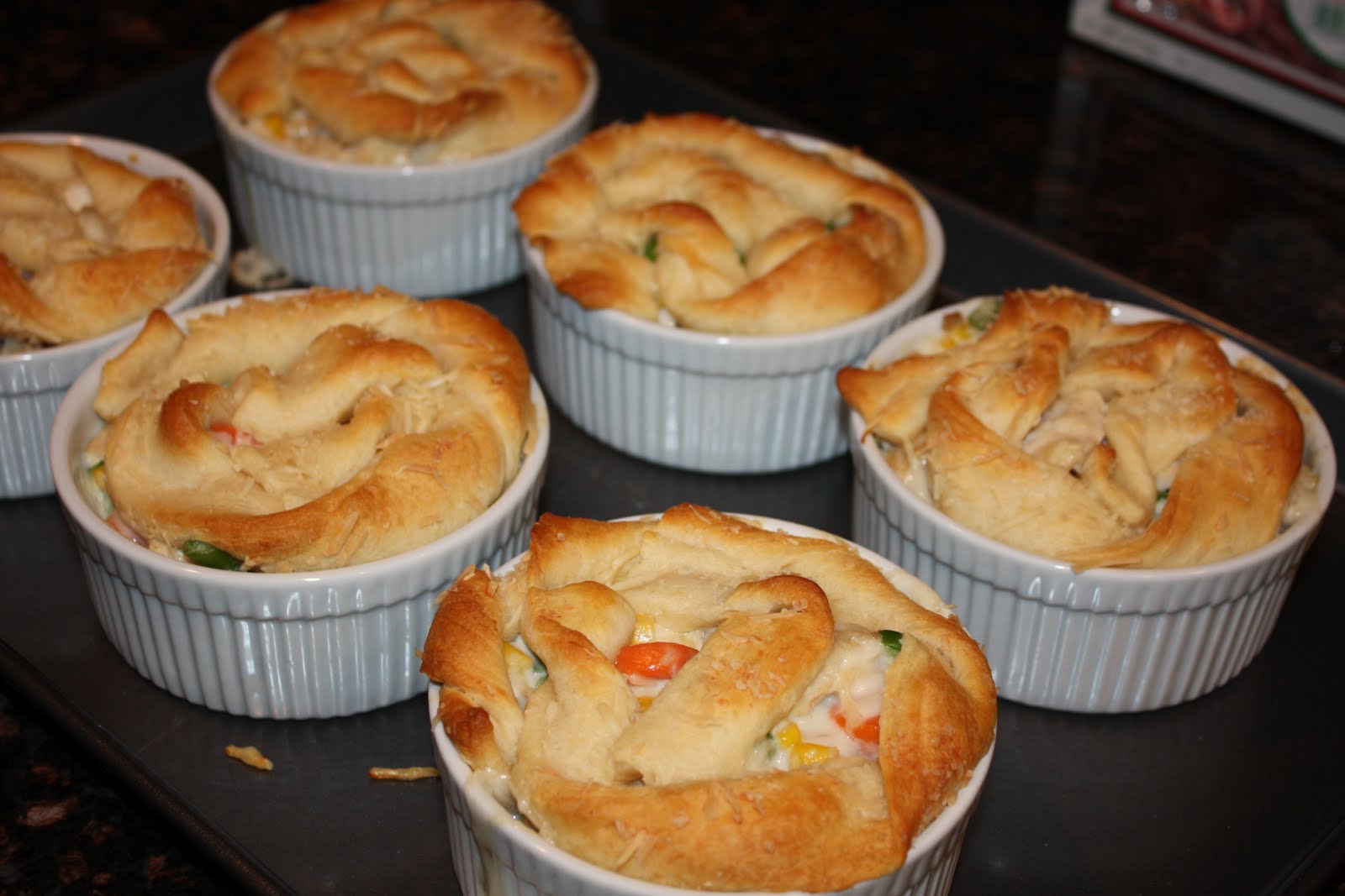 From The Heart of Mom Mini Chicken Alfredo Pot Pies