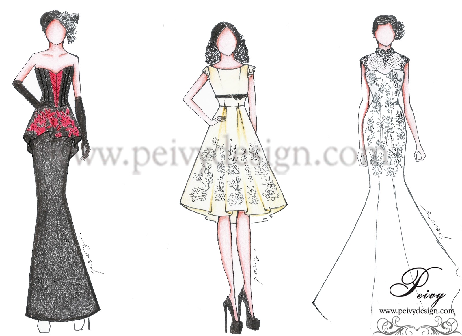 Kumpulan Soal Pelajaran 8 Gambar Desain Sketsa Baju Dress Pendek