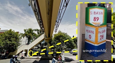 Lokasi patok titik nol kilometer Kota Malang berada di sentra kota Titik Nol Kilometer Kota Malang
