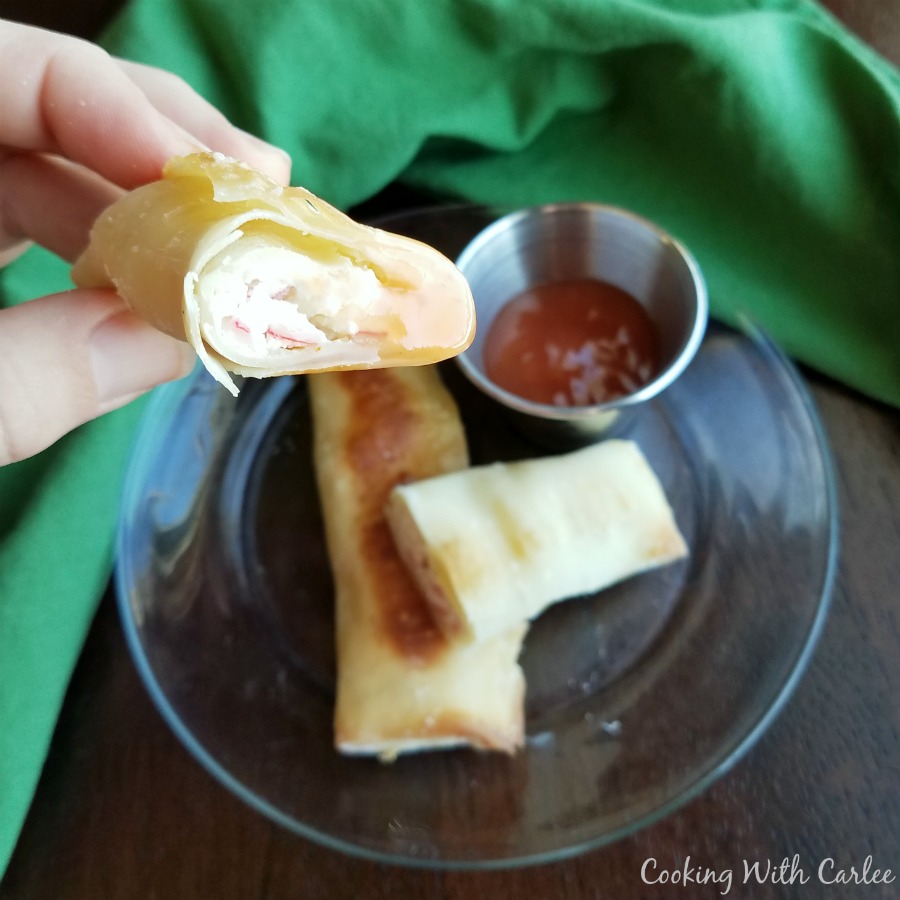 Cooking With Carlee Baked Crab Rangoon Egg Rolls