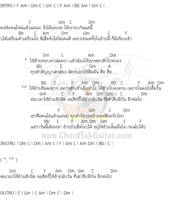 คอร์ดเพลง คอร์ดกีตาร์