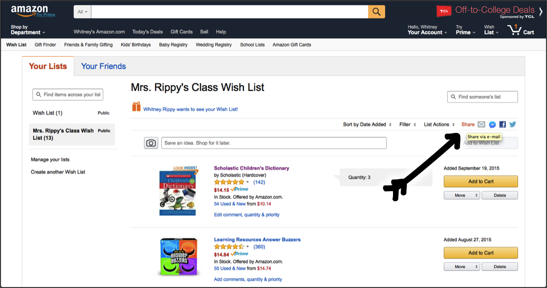 Amazon Wish List Spark of Inspiration Bloglovin’