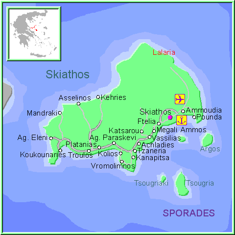 viajes a Grecia y Turquia: Información de la isla de Skiathos - Las