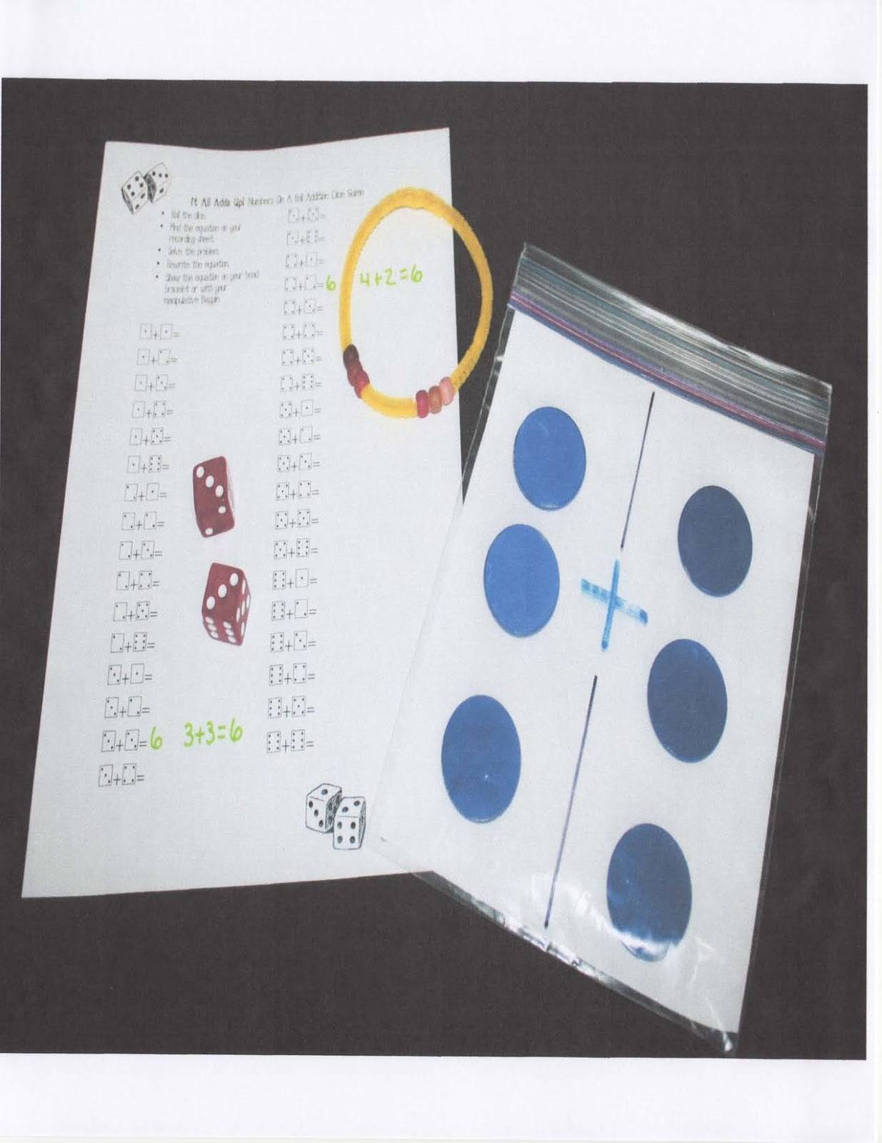 Addition And Subtraction Dice Game Classroom Freebies