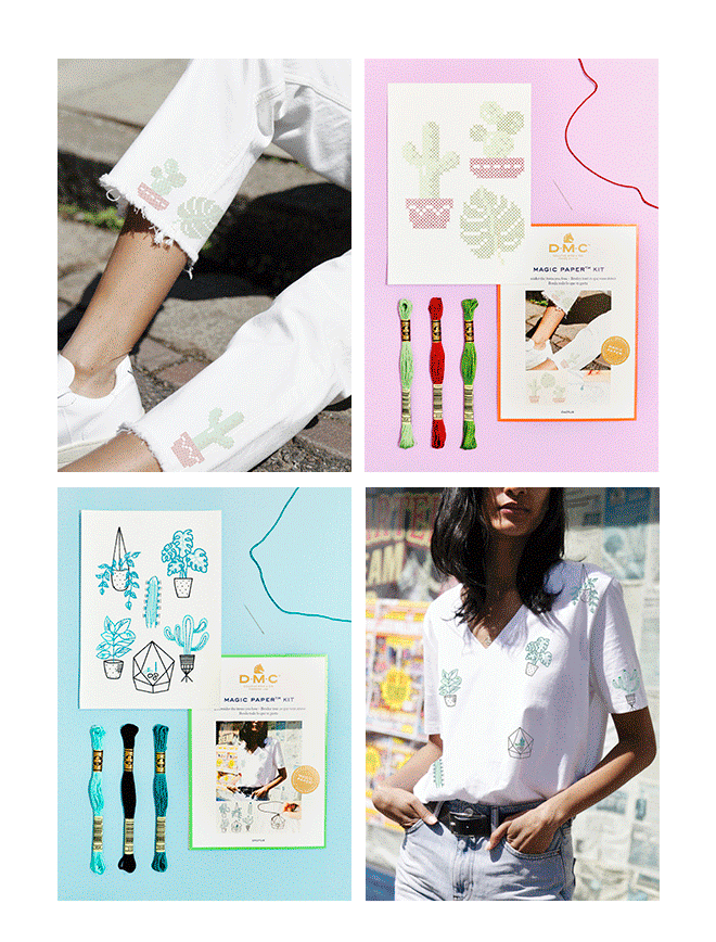 El blog de Dmc Nuevos kits de bordado con papel mágico