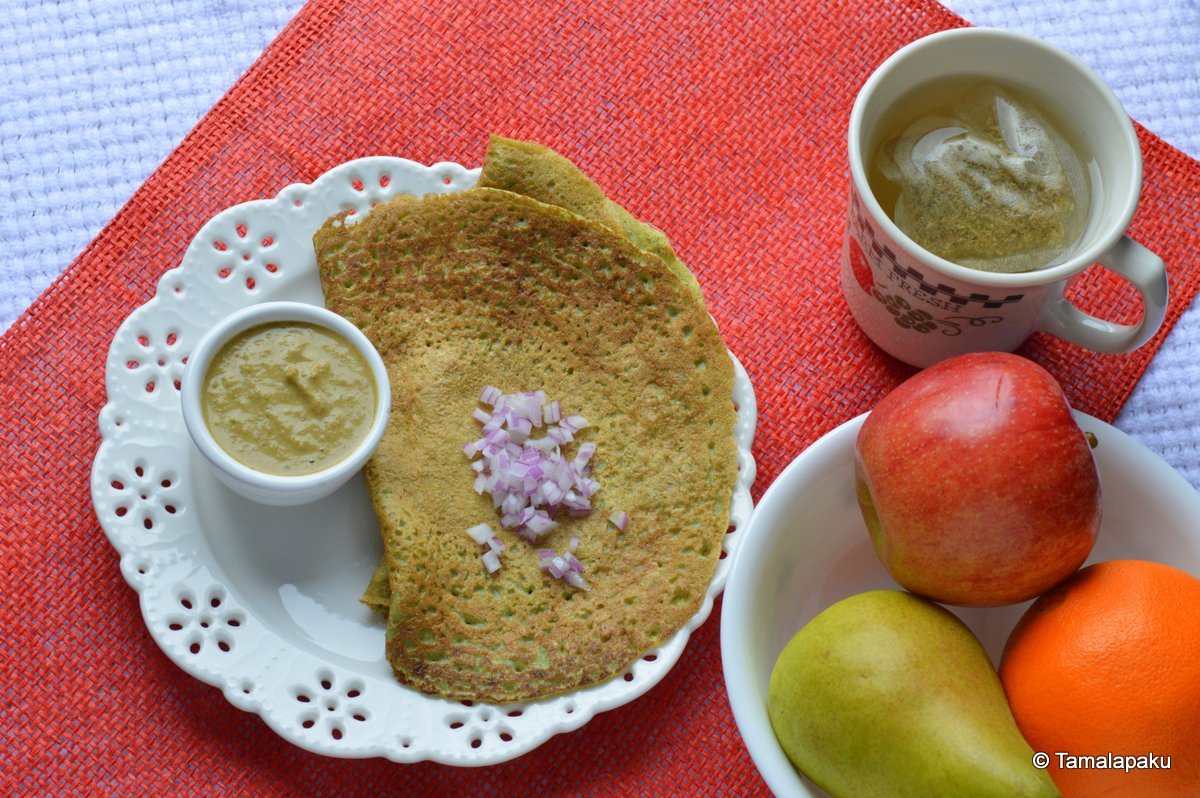 Oats Pesarattu Tamalapaku