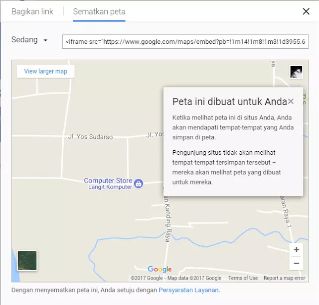 CARA MENAMBAHKAN GOOGLE MAP DI BLOGGER ATAU HALAMAN ABOUT BLOG