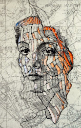 maps portraits fairburn ed artist incredible sculptures draws drawings draw inspiration portrait map military face cool drawing paper 3d carved