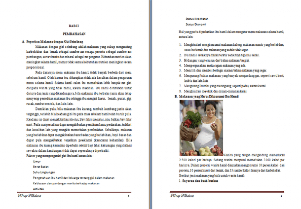 Contoh Makalah Gizi Lengkap Format Doc Docx Microsoft Word Contoh Docs