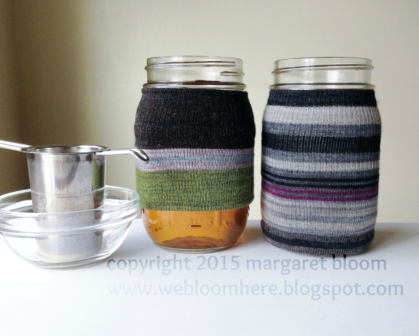 we bloom here upcycled mason jar cozy tutorial