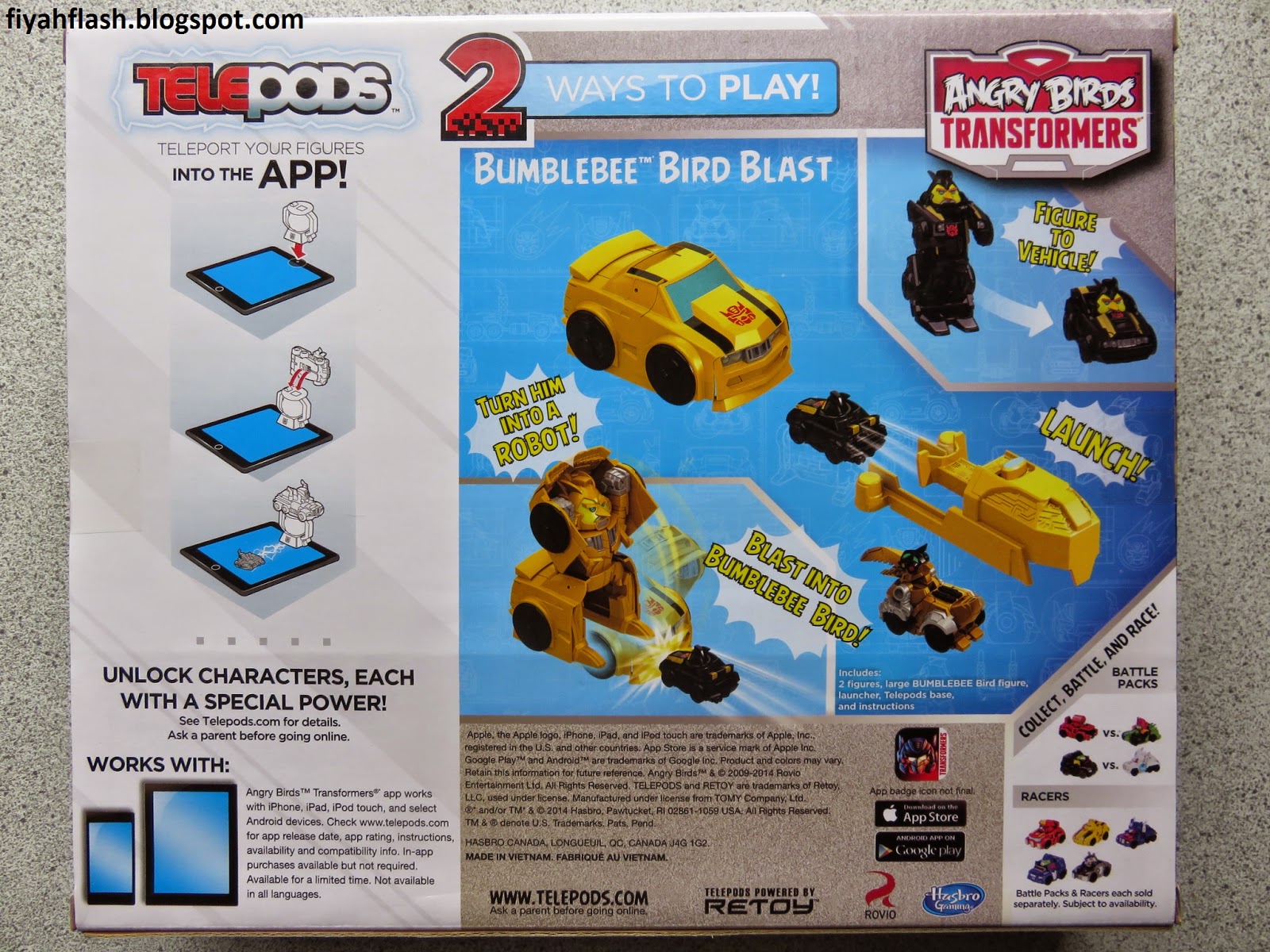 angry birds transformers telepods bumblebee