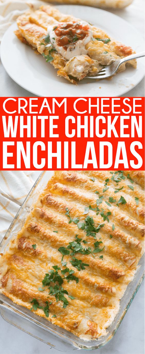 Easy White Chicken Enchiladas - Recipe