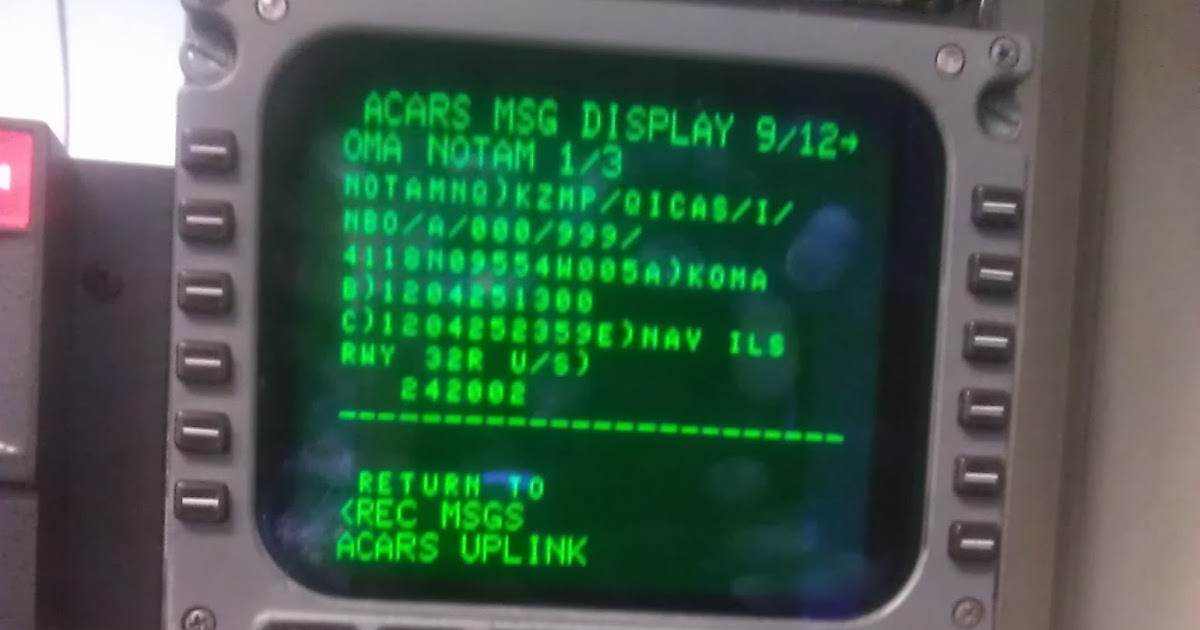Flying and technology acars how texting works