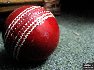 Harball used in cricket test matches. The world through a lens, Photography by Shahzil Rizwan.