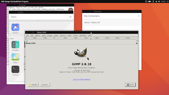 GIMP no Unity 8 GIMP no Unity 8