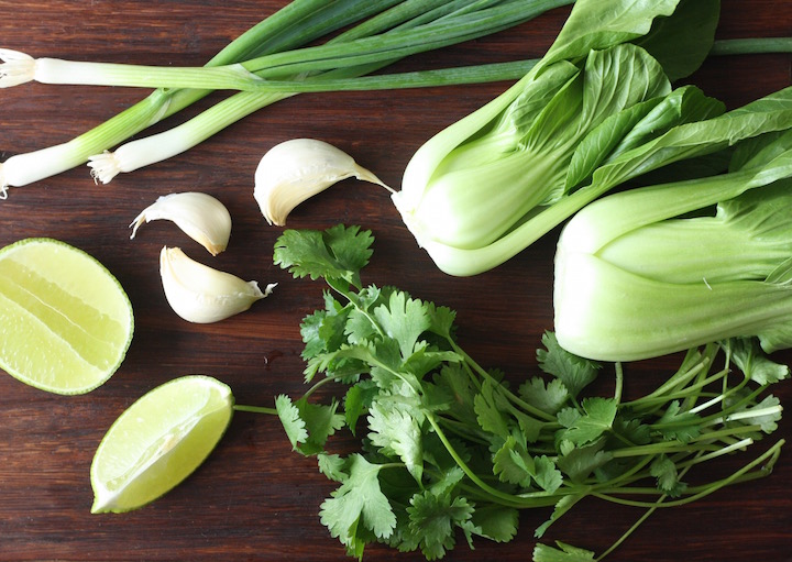 ingredients for thai rice noodle soup