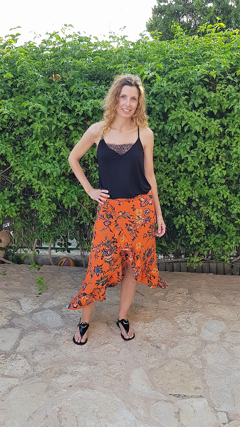 falda volantes verano hecha a mano