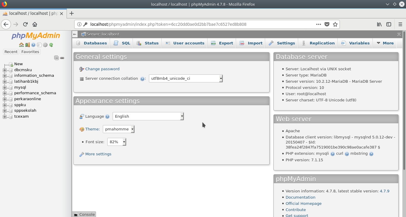 Centos 7 phpmyadmin