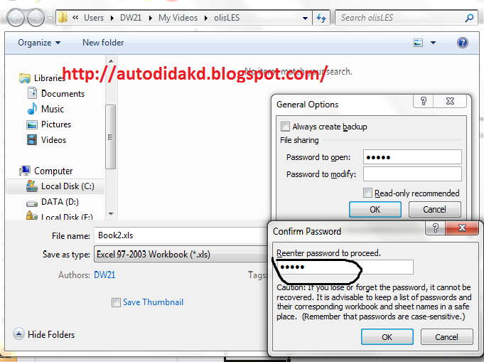 Modify password