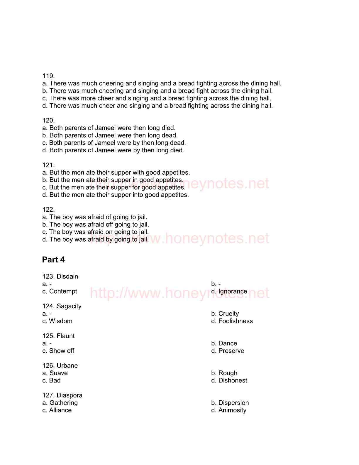 English Medical Entry Test 2014 UHS Lahore (Past papers)