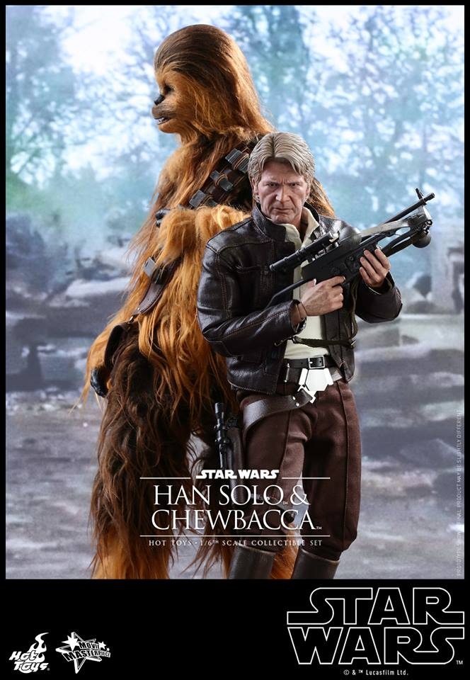 Galaxy Fantasy Han Solo y Chewbacca representados en dos figuras de acción de Hot Toys Galaxy Fantasy Han Solo y Chewbacca representados en dos figuras de acción de Hot Toys